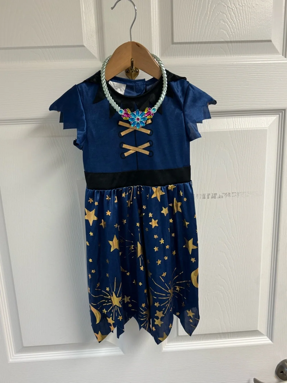 Hyde and Eek! Moonlight Little Witch Costume Metallic Gold Stars Crescent Moon